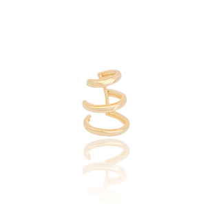 Piercing Três Filetes Lisos Banho Dourado