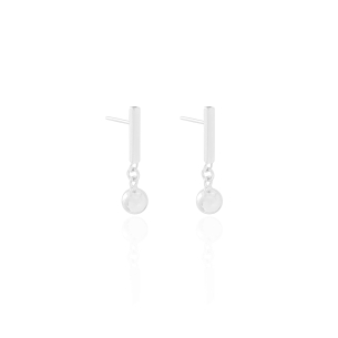 Brinco Palito Bola Lisa Banho Branco