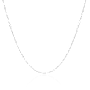 Choker Elos Detalhes Retângulos Banho Branco