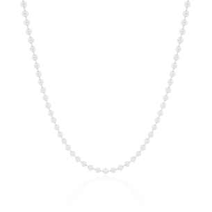 Choker Bolinhas 3 mm Banho Branco