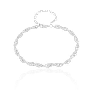 Pulseira Elos Torcidos Banho Branco