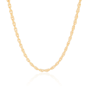 Choker Elos Torcidos 4 mm Banho Dourado