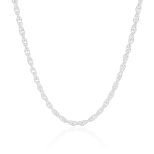 Choker Elos Torcidos 4 mm Banho Branco