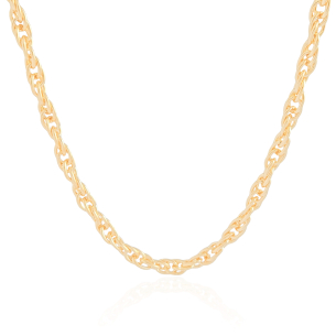 Choker Elos Entrelaçados 5 mm Banho Dourado
