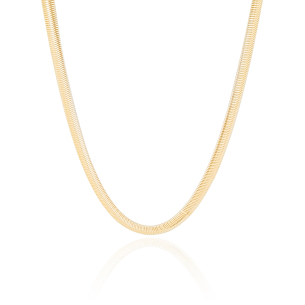 Choker Snake 6 mm Banho Dourado