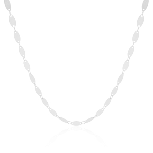 Choker Plaquinhas Lisas 4 mm Banho Branco