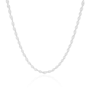 Choker Fita Torcida Banho Branco