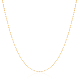 Gargantilha Longa Bolinhas 1.5 mm Banho Dourado