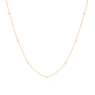 Choker Veneziana Bolinhas 2.5 mm Banho Dourado