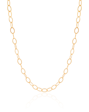 Choker Elos Ovais 5 mm Banho Dourado