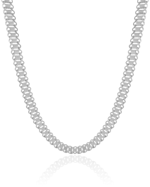 Choker Malha Listrada Banho Branco