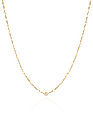 Choker Grumet Pérola Banho Dourado