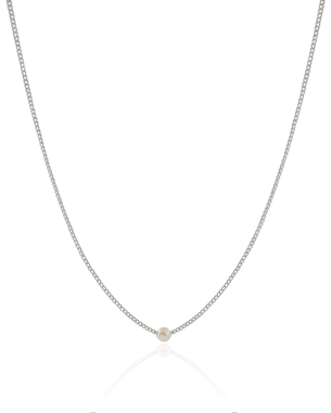 Choker Grumet Pérola Banho Branco