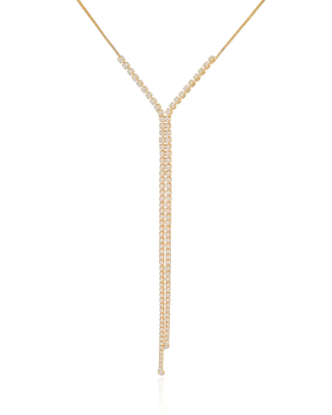 Gargantilha Gravata Riviera Banho Dourado