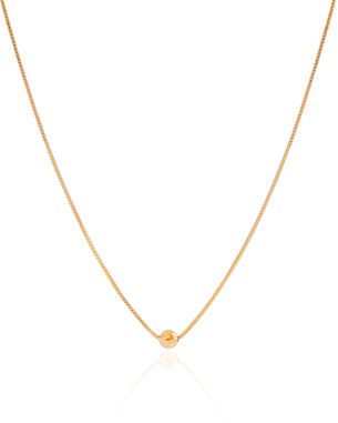 Choker Veneziana Bola Lisa 5 mm Banho Dourado