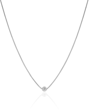 Choker Veneziana Bola Lisa 5 mm Banho Branco