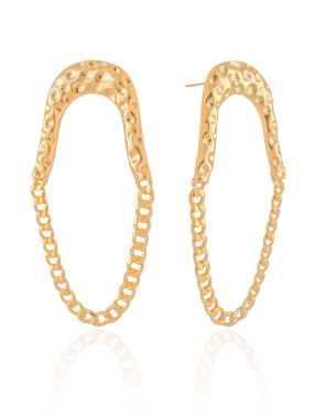 Brinco Orgânico Grumet Banho Dourado