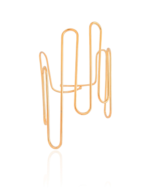 Bracelete Fio Ondas Banho Dourado