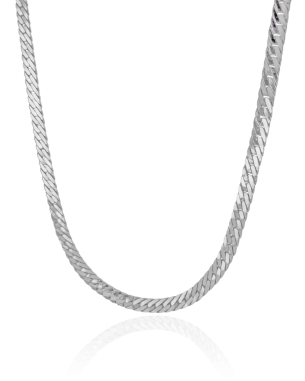 Choker Malha Cubana 6.5 mm Banho Branco