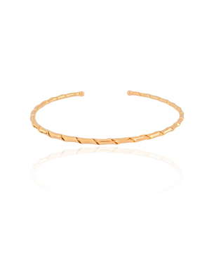 Bracelete Espiral 2 mm Banho Dourado