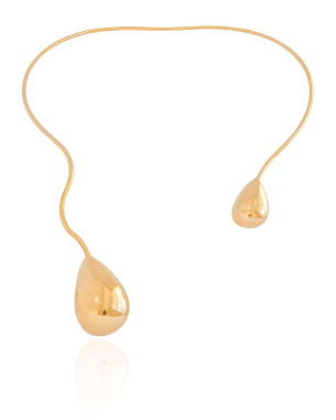 Aro Gotas Lisas Banho Dourado