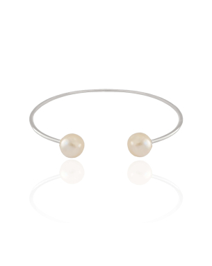 Bracelete Pérolas Banho Branco