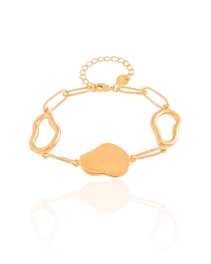 Pulseira Elos Orgânicos Banho Dourado