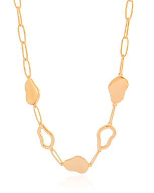 Gargantilha Elos Orgânicos Banho Dourado