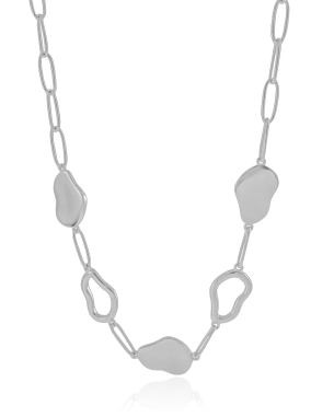 Gargantilha Elos Orgânicos Banho Branco