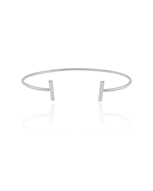 Bracelete Palito Liso Banho Branco