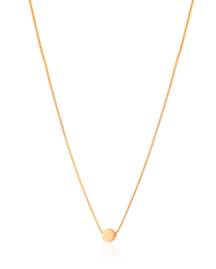 Gargantilha Veneziana Redondo Liso Banho Dourado - 40 cm