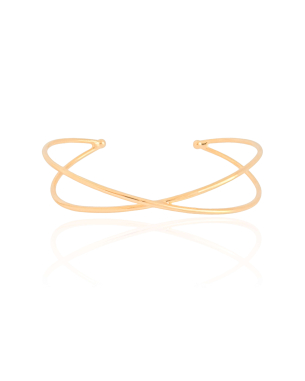 Bracelete Fio em X Banho Dourado
