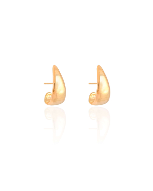 Ear Hook Gota Lisa 1.9 cm Banho Dourado