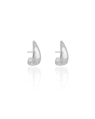 Ear Hook Gota Lisa 1.9 cm Banho Branco