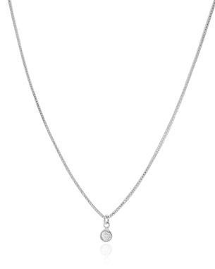 Choker Veneziana Ponto de Luz Cristal Banho Branco - 35 cm