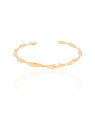 Bracelete Torcido Banho Dourado