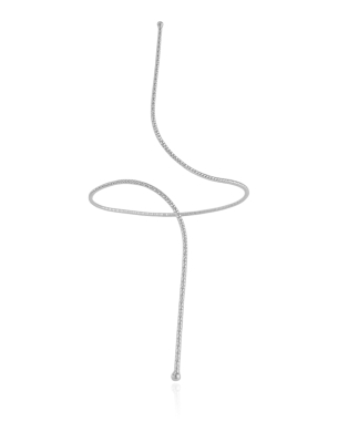 Bracelete Fio Texturizado Banho Branco