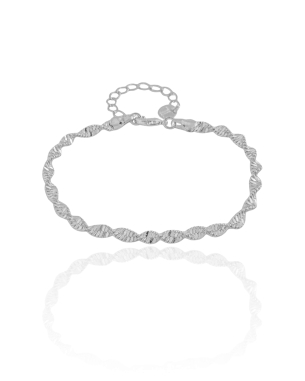 Pulseira Fita Torcida Banho Branco