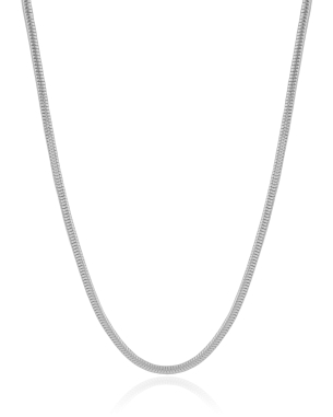 Gargantilha Rabo de Rato 3 mm Banho Branco - 45 cm