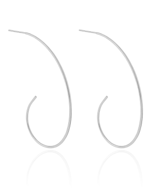 Brinco Fio 5.8 cm Banho Branco