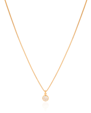 Gargantilha Veneziana Ponto de Luz 7 mm Banho Dourado