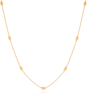 Choker Bolinhas Gomos Ovais Lisos Banho Dourado