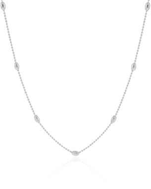 Choker Bolinhas Gomos Ovais Lisos Banho Branco