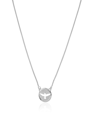 Escapulário Veneziana Espirito Santo Banho Branco