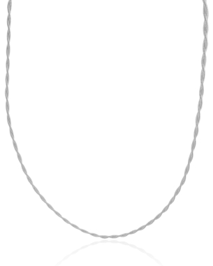 Gargantilha Corda Violão Torcida 2.5 mm Banho Branco