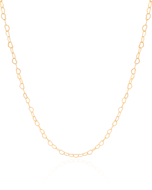 Choker Corações Vazados 3 mm Banho Dourado