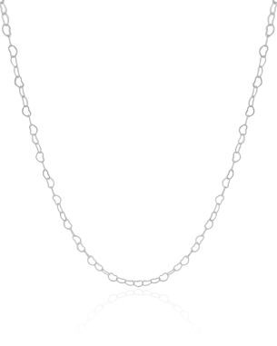 Choker Corações Vazados 3 mm Banho Branco