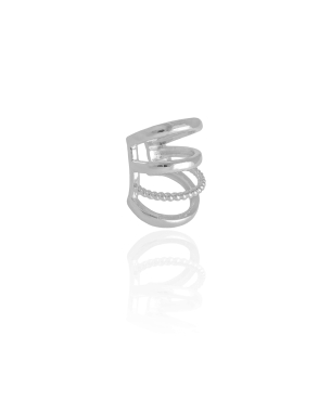 Piercing Filetes Lisos e Torcido Banho Branco